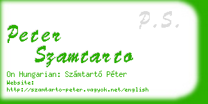 peter szamtarto business card